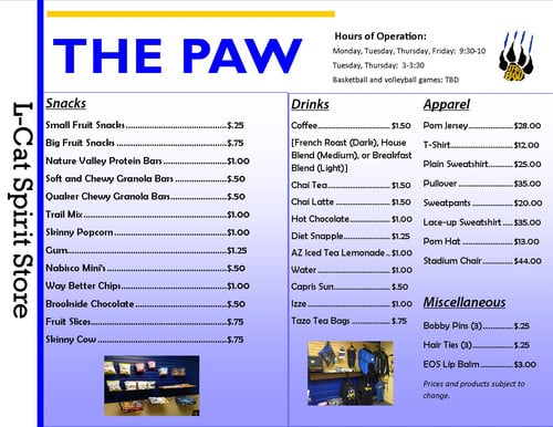 Paw Menu